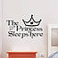 Інтер'єрна наклейка на стіну в дитячу "The Princess Sleeps Here Black", розмір 22*35см., фото 5