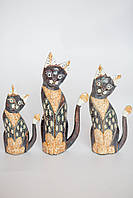 Набор статуэток "Семья котов Магнолия": 30, 27 и 20 см