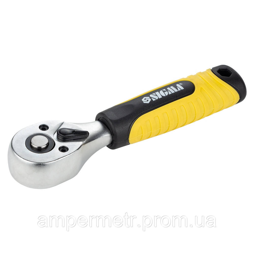 

Ключ-трещотка укороченная 1/4" 145мм 72T CrV Sigma (6050271)