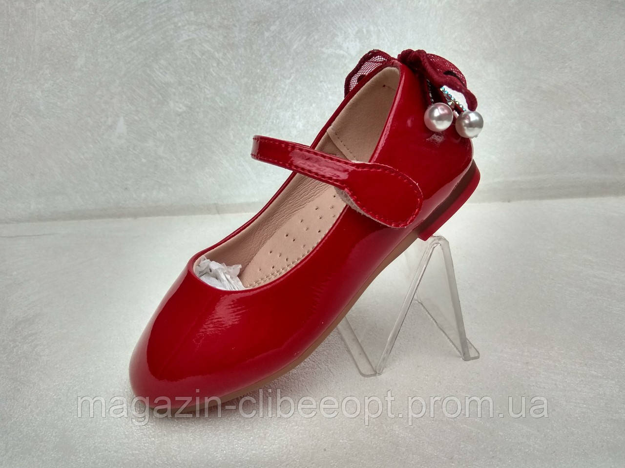 

Туфли для девочки оптом Apawwa MС244 red (р.27-32)