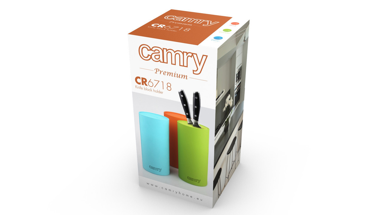 Подставка для ножей Camry CR 6718 blue\green\orange