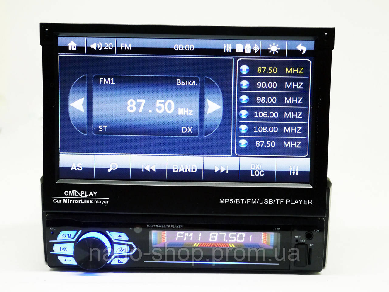 

Автомагнитола 1din Pioneer 7130 7"сенсорный Экран + USB + Bluetooth - пульт на руль