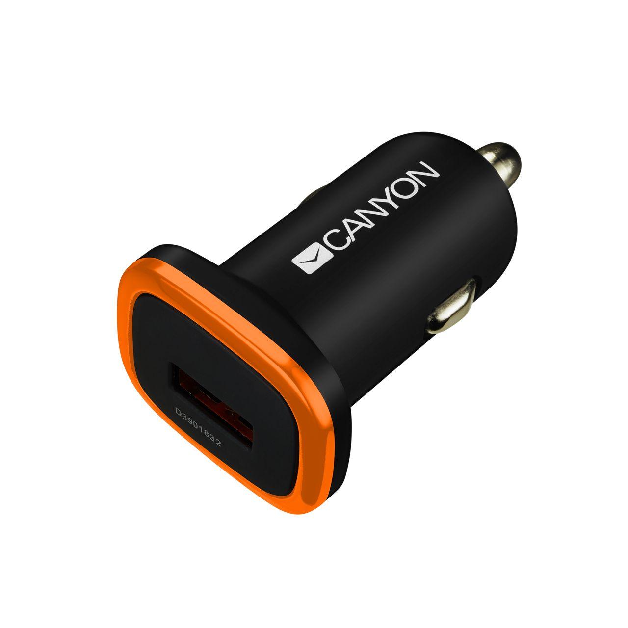 

Адаптер автомобильный Canyon 1USB 1A Black (CNE-CCA01B), Черный