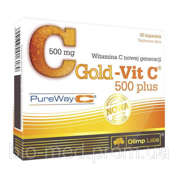 

Olimp Gold-Vit C 500 plus Pure Way C - для имунной системы, 30 шт