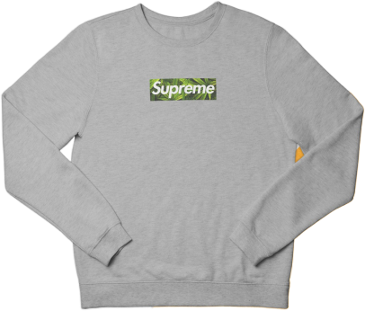 

Свитшот реглан Supreme (Суприм) серый M