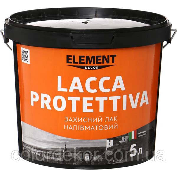 

Защитный полу-матовый лак Element Decor Lacca Protettiva 5 л