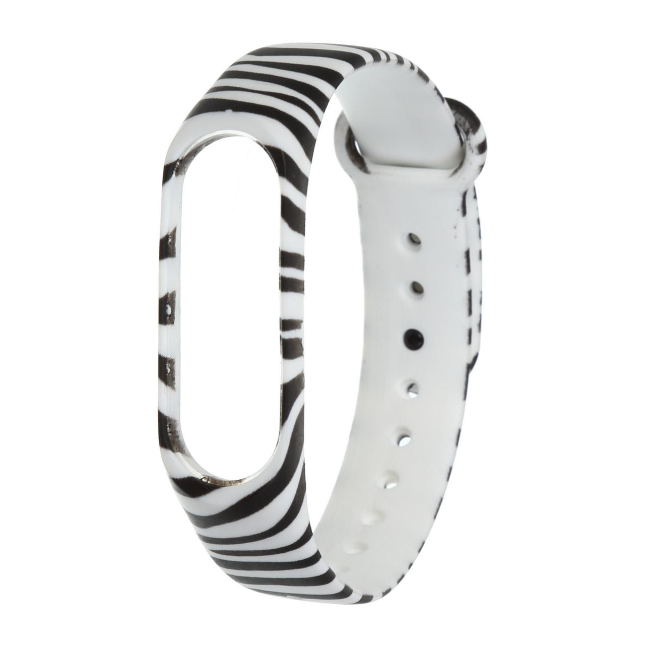 

Силиконовый ремешок для Xiaomi Mi Band 3 / 4 Zebra (55646)