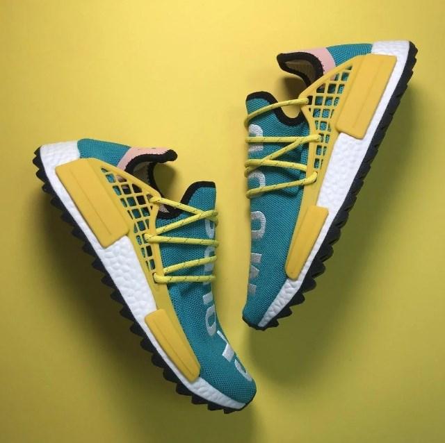 adidas human race blue and yellow