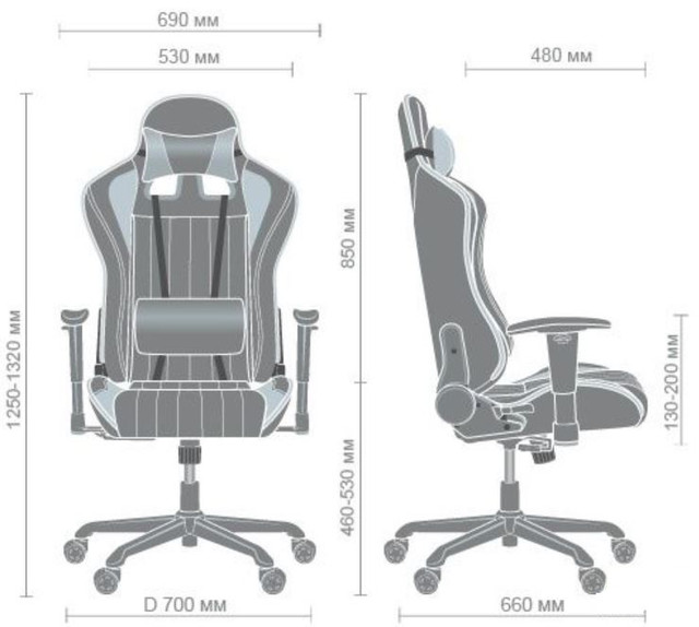 Кресло VR Racer Shepard черный/красный (Размеры)