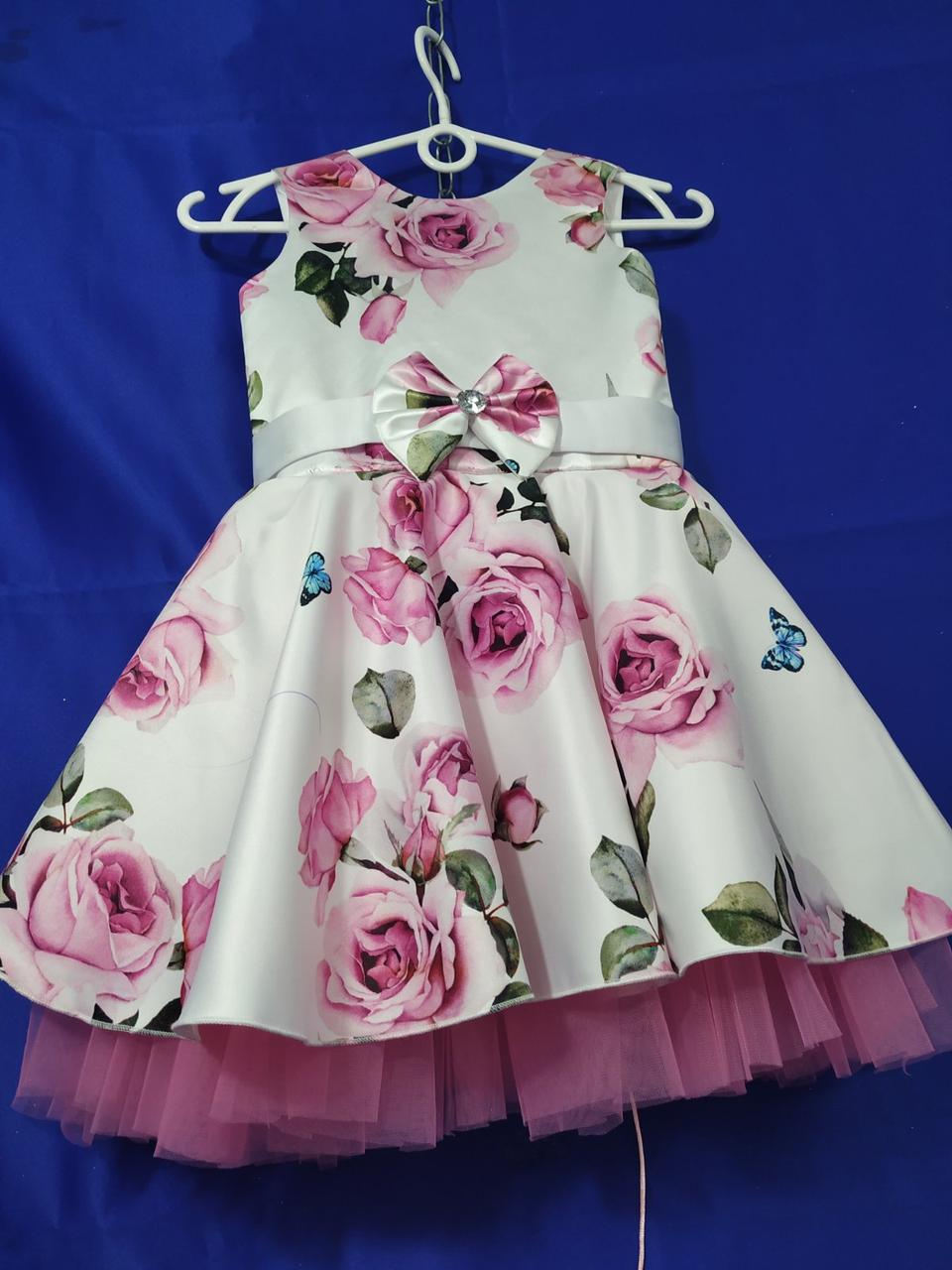 

Нарядное платье в цветок 3D Ретро для девочки на 4-6 лет