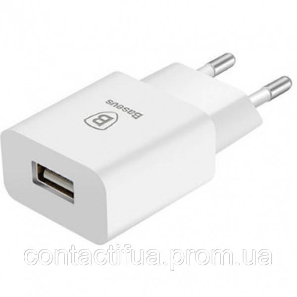 Зарядний пристрій Baseus USB Wall Charger Letour 2.1 A White