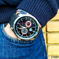 Годинники чоловічі в стилі BMW. Чоловічі наручні годинники чорні. Годинник з чорним циферблатом Годинник чоловічий
