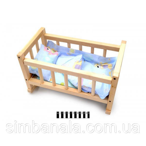 Деревянная кроватка №2 для кукол