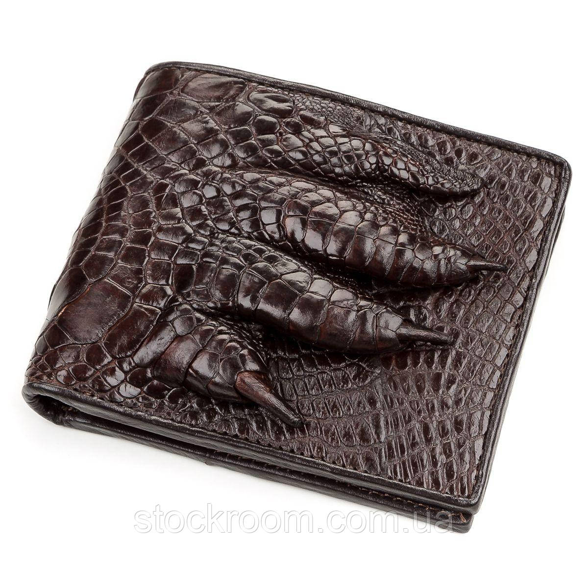 

Портмоне CROCODILE LEATHER 18196 из натуральной кожи крокодила Коричневое, Коричневый