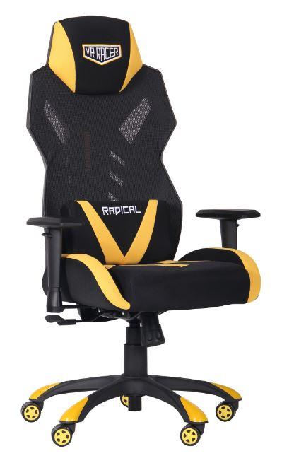 Кресло VR Racer Radical Wrex черный/желтый (Фото 2)