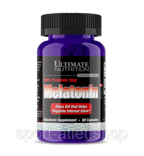 

Восстановитель Ultimate Melatonin 100% Premium, 60 капсул