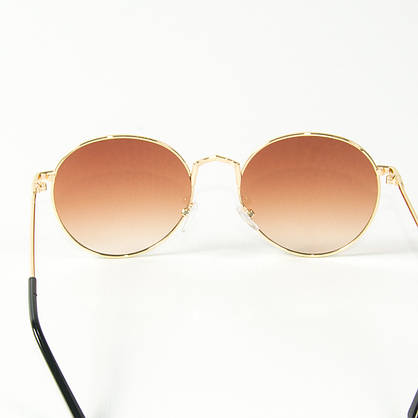 Сонцезахисні окуляри круглі (арт. 10-9844/3) коричневі, фото 3