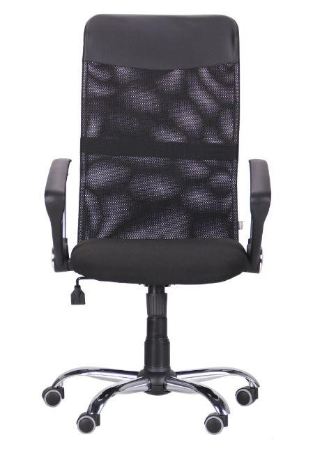 Кресло Ultra Хром сиденье C-1/спинка Сетка черная, вставка Скаден черный (Фото 3)