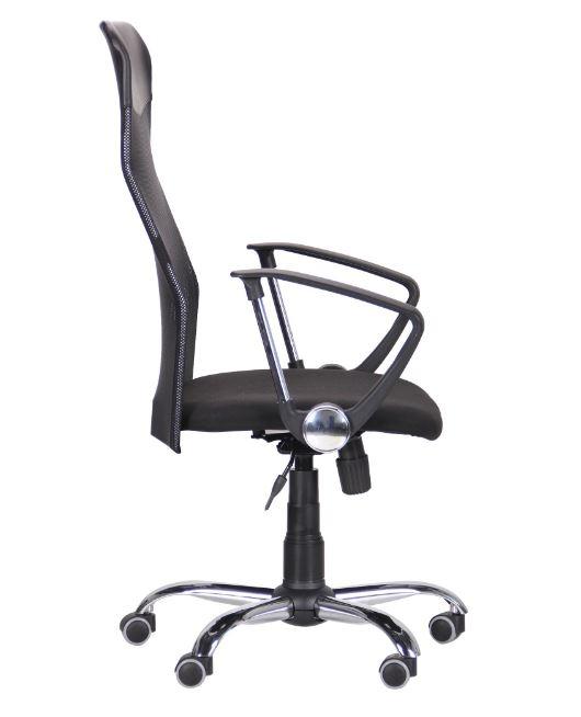 Кресло Ultra Хром сиденье C-1/спинка Сетка черная, вставка Скаден черный (Фото 4)