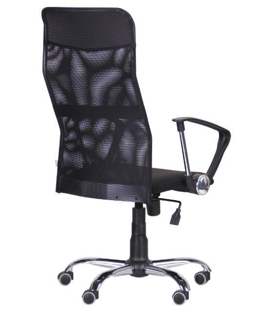 Кресло Ultra Хром сиденье C-1/спинка Сетка черная, вставка Скаден черный (Фото 5)
