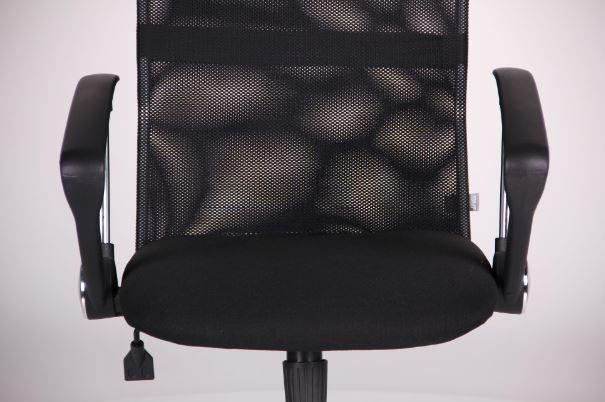Кресло Ultra Хром сиденье C-1/спинка Сетка черная, вставка Скаден черный (Фото 7)