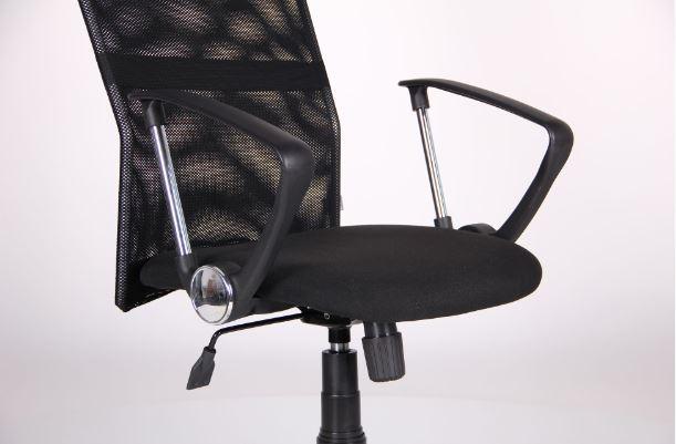 Кресло Ultra Хром сиденье C-1/спинка Сетка черная, вставка Скаден черный (Фото 8)