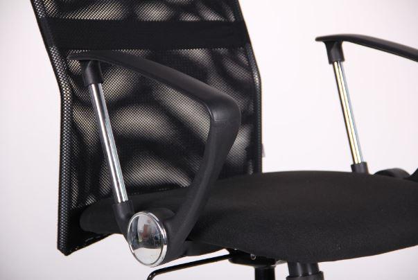 Кресло Ultra Хром сиденье C-1/спинка Сетка черная, вставка Скаден черный (Фото 9)