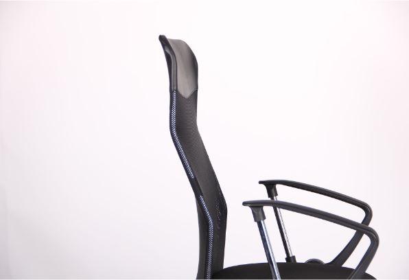 Кресло Ultra Хром сиденье C-1/спинка Сетка черная, вставка Скаден черный (Фото 11)