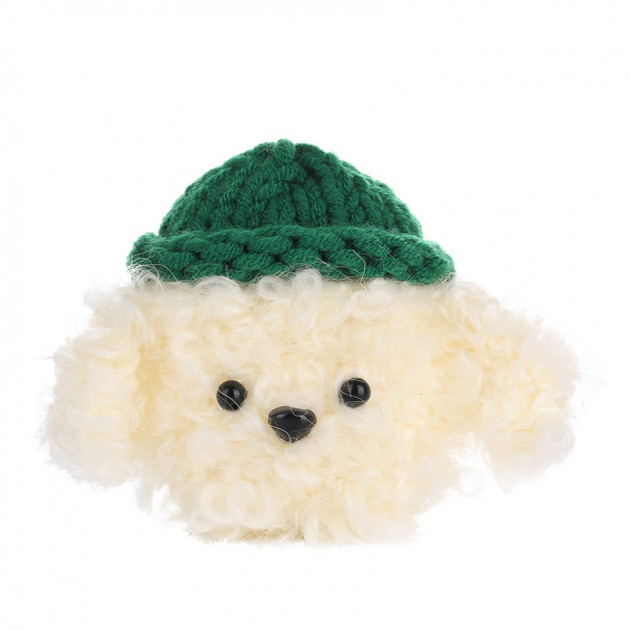 

Чехол для наушников Apple AirPods plush Alitek Тедди (Teddy) dog White / Green cap