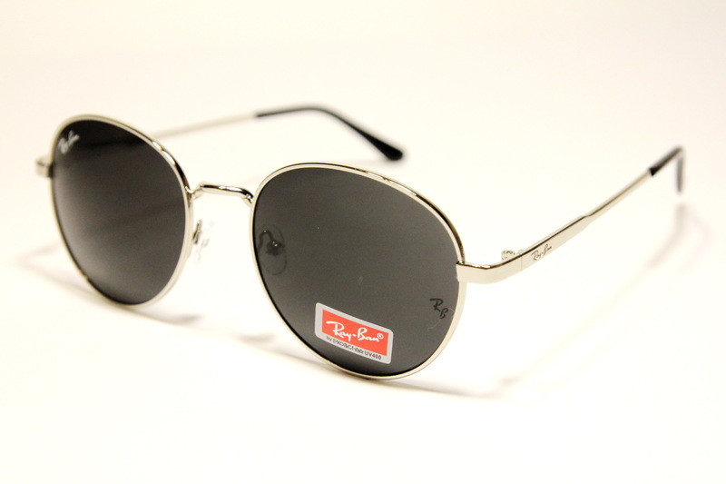 

Солнцезащитные очки круглые Ray-Ban 663 C9 черные, Черный