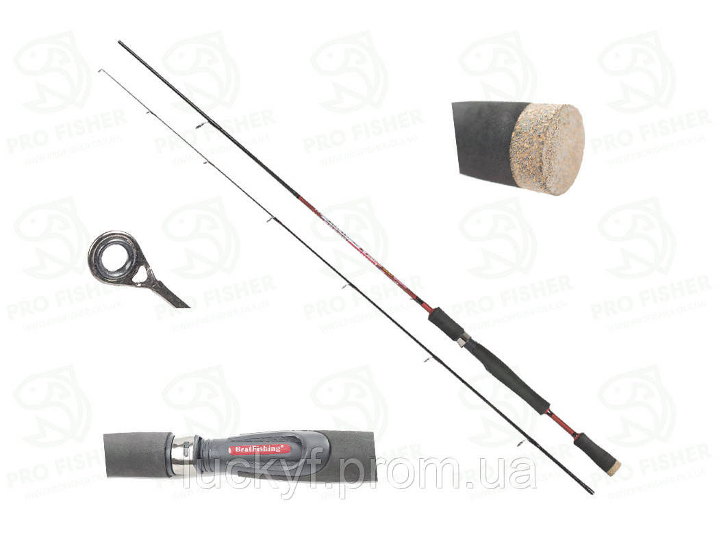 

Спиннинг на щуку Bratfishing Fire Head UL Jig 1.9 m. 1.5-11 g. Набор №1004