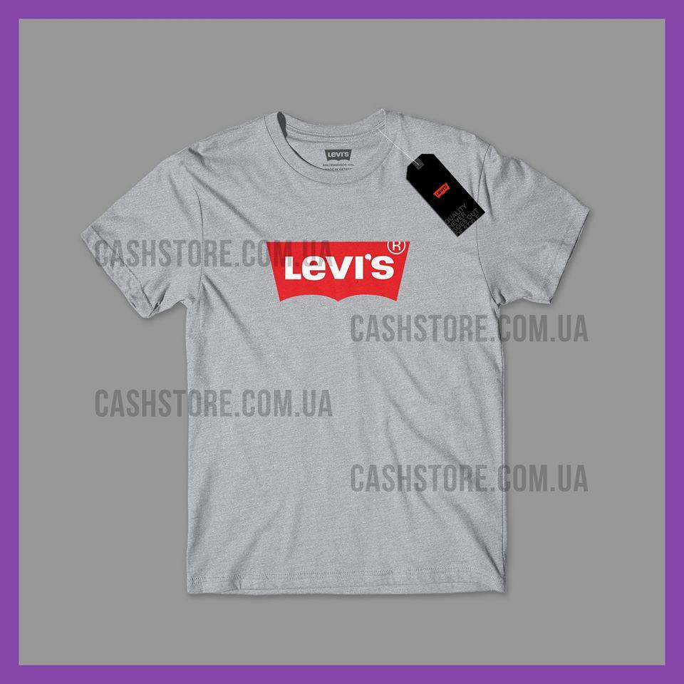 

Футболка Levis 'Batwing Logo' с биркой | Левайс | Серая
