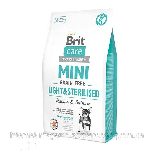 

Корм Brit Care GF Mini Light&Sterilised для собак малых пород для контроля веса, 2 кг 170785