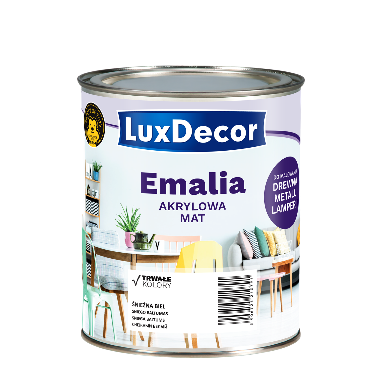 

Эмаль Акриловая LuxDecor матовая 0,75л Черная (черная)