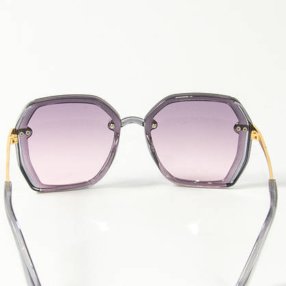Женские солнцезащитные квадратные полупрозрачные очки  (арт. 2327/3) сиреневые, фото 3