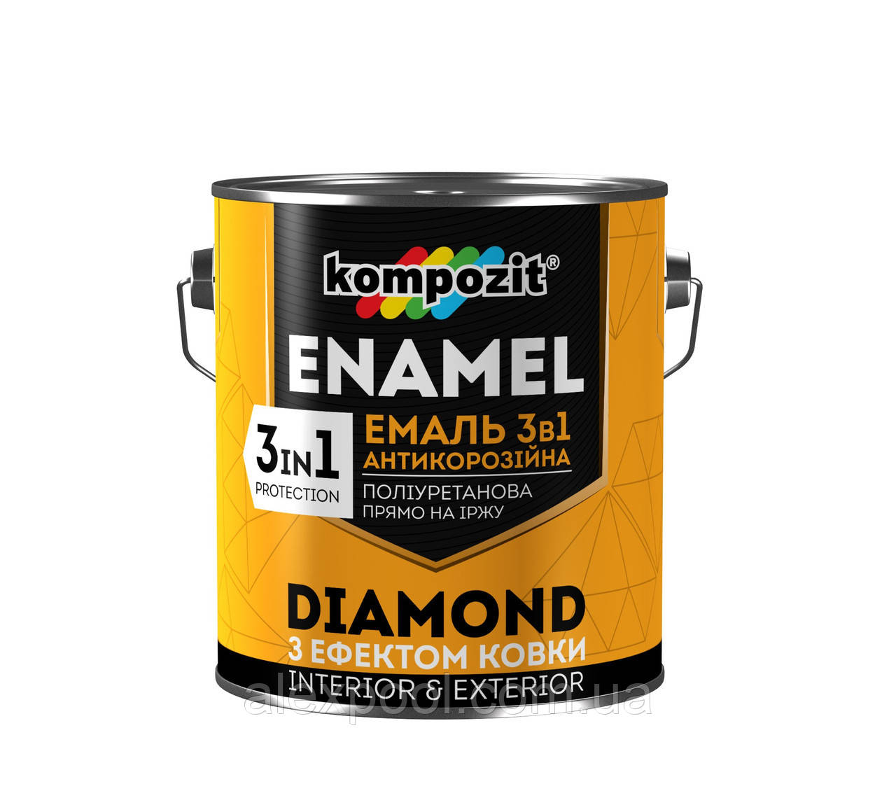 

Kompozit 3 в 1 DIAMOND Коричневая 2,5 л - Эмаль антикоррозионная 3 в 1