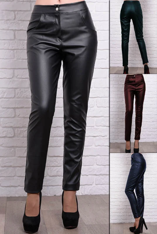 

Стильные женские брюки из искусственной кожи больших размеров "Мексика" 52, 54, 56, 58, 60, Черный;темно-синий;бордовый;изумрудный