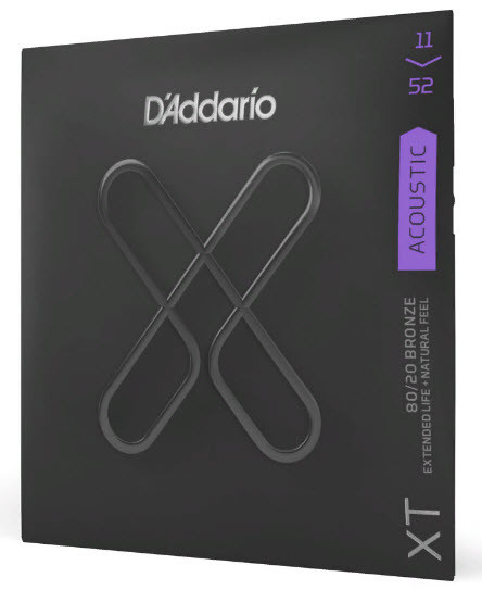 

Струны для акустической гитары D`ADDARIO XTABR1152 XT 80/20 Bronze Custom Light 11-52