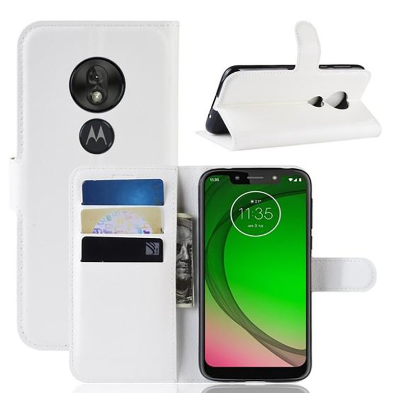 

Чехол-книжка Litchie Wallet для Motorola Moto G7 Power White, Белый