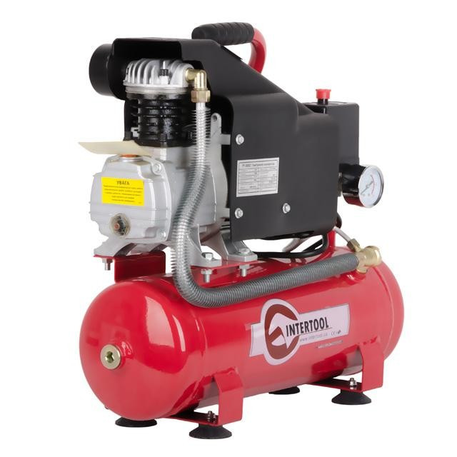 

Компрессор 9л, 0.75кВт, 1.0HP, 220 В, 8aтм, 160л/хвил INTERTOOL PT-0002