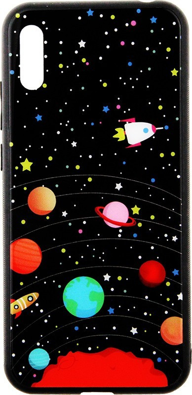 

Чехол-накладка TOTO Cartoon Print Glass Case Huawei Y6 2019 Planets, Рисунок