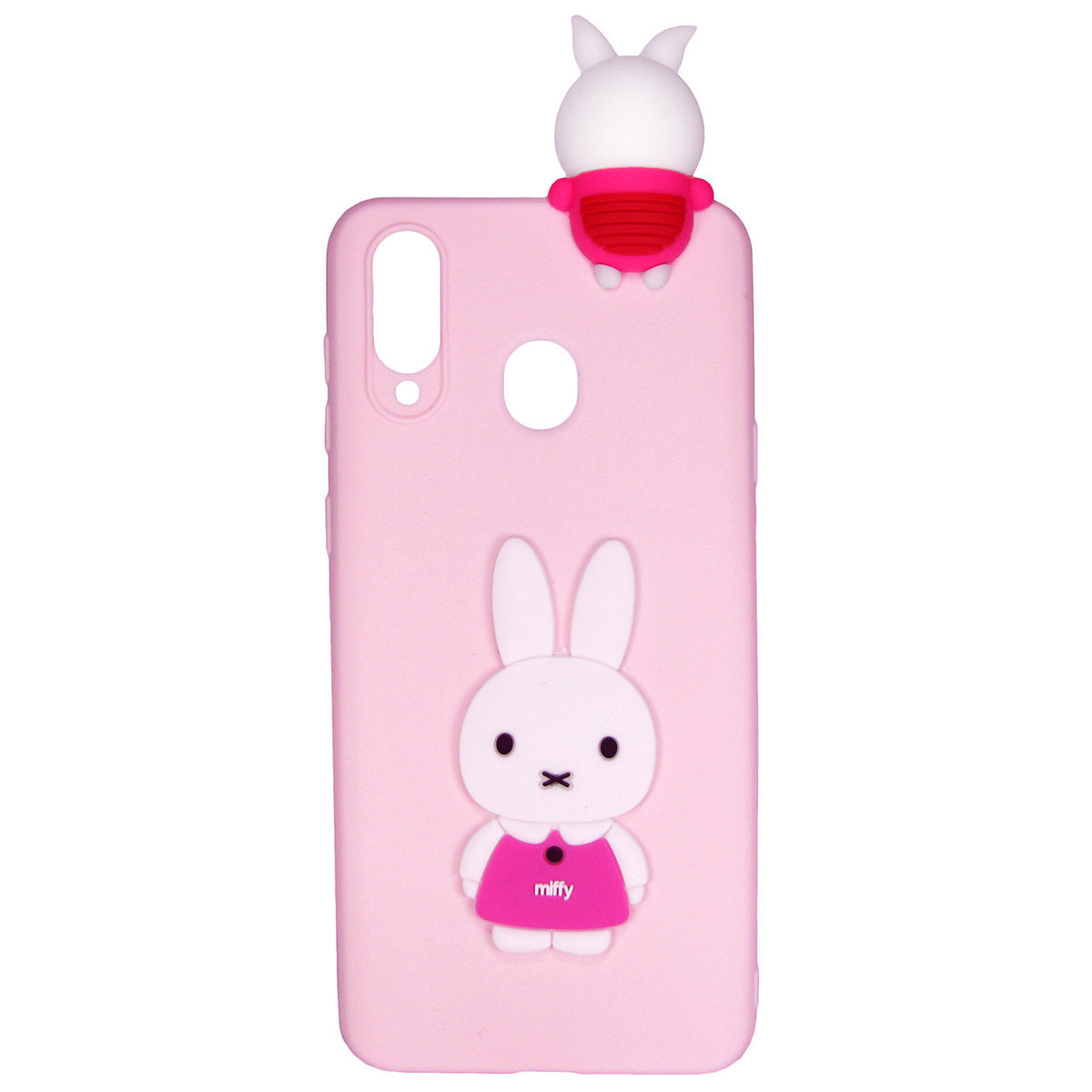 

Чехол Cartoon 3D Case для Huawei P Smart Plus Кролик, Розовый