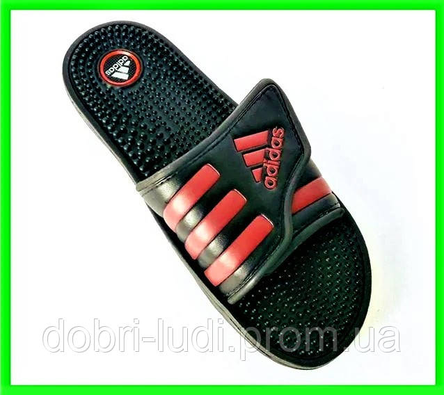 

Мужские Шлёпанцы Тапочки ADIDAS Сланцы Массажёры (размеры: 41,44,45,46), Черный