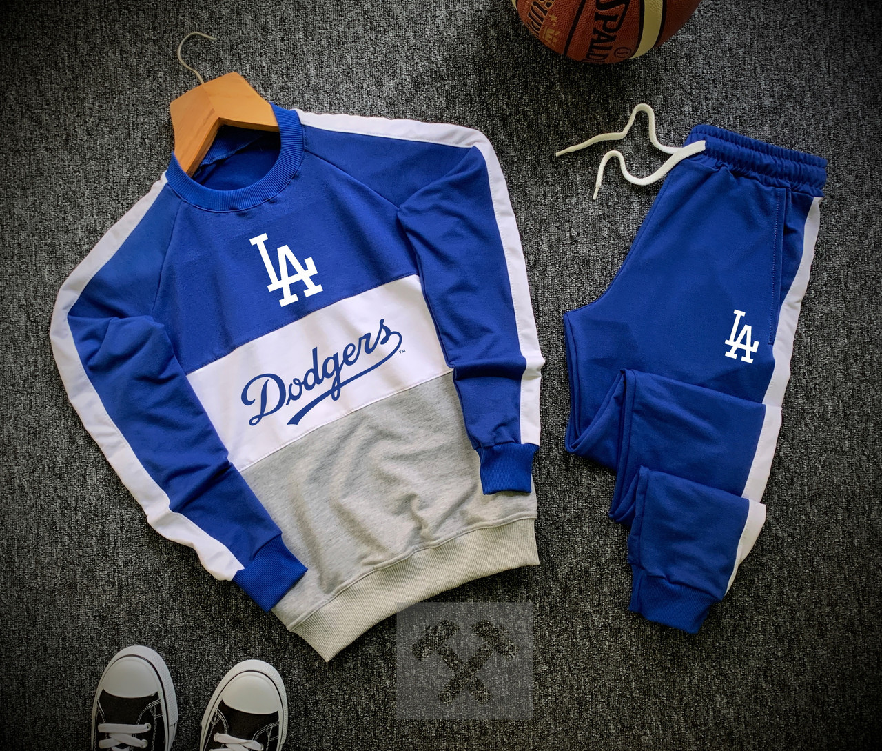 

Спортивный костюм мужской Dodgers La x blue / весенний осенний ТОП качества, Синий