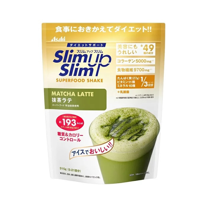 

Asahi Slim Up Коктейль для похудения с коллагеном и растительными энзимами, вкус матча-латте, 315 г