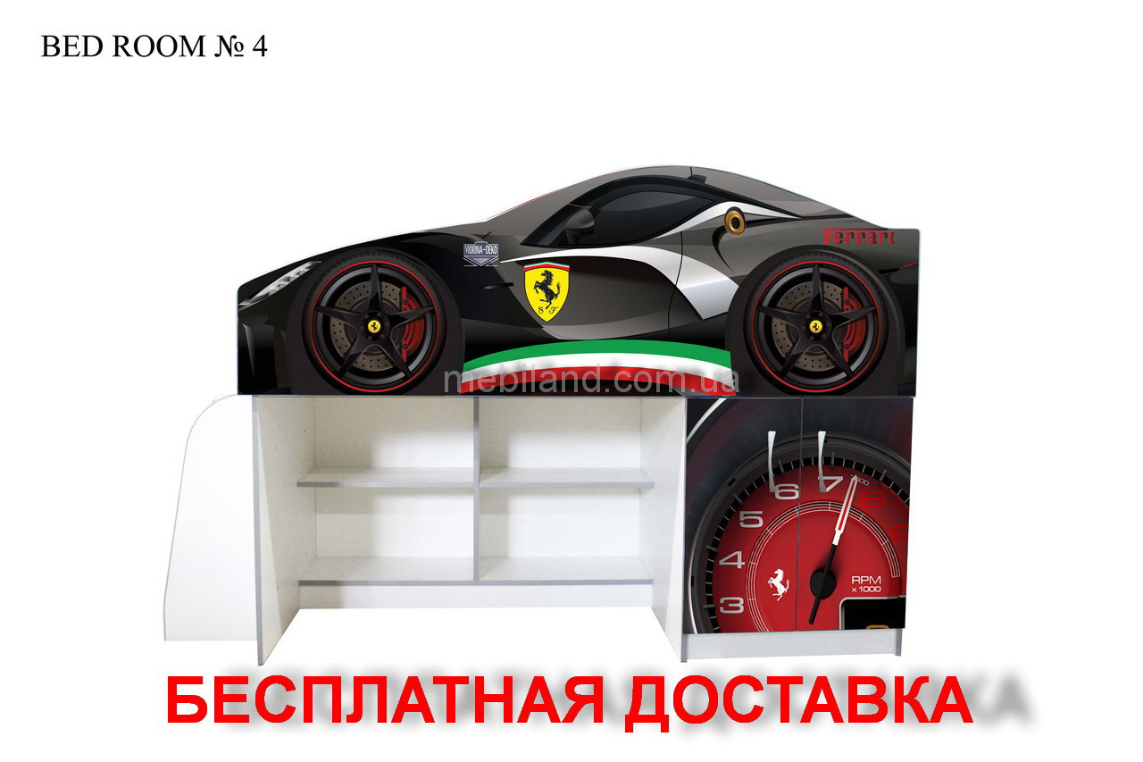 

Кровать - чердак "Бед-рум №4" Viorina-Deko. мини "Ferrari black"