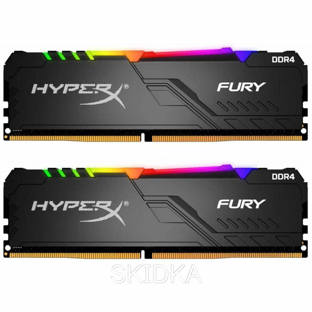 

Модуль памяти для компьютера DDR4 16GB (2x8GB) 3466 MHz HyperX FURY RGB Kingston (HX434C16FB3AK2/16)