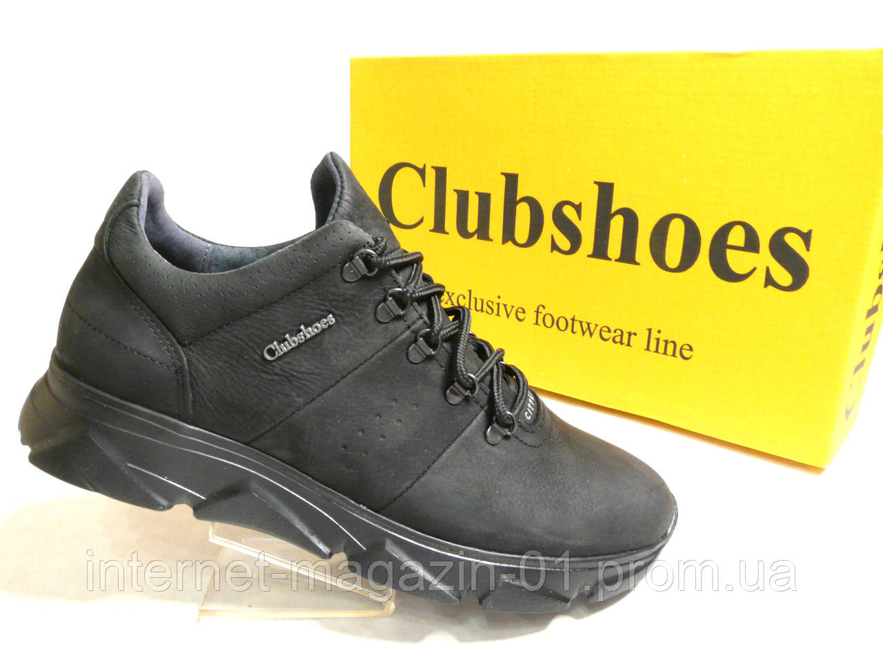 

Кожаные мужские кроссовки clubshoes 1943 ч кр, Черный