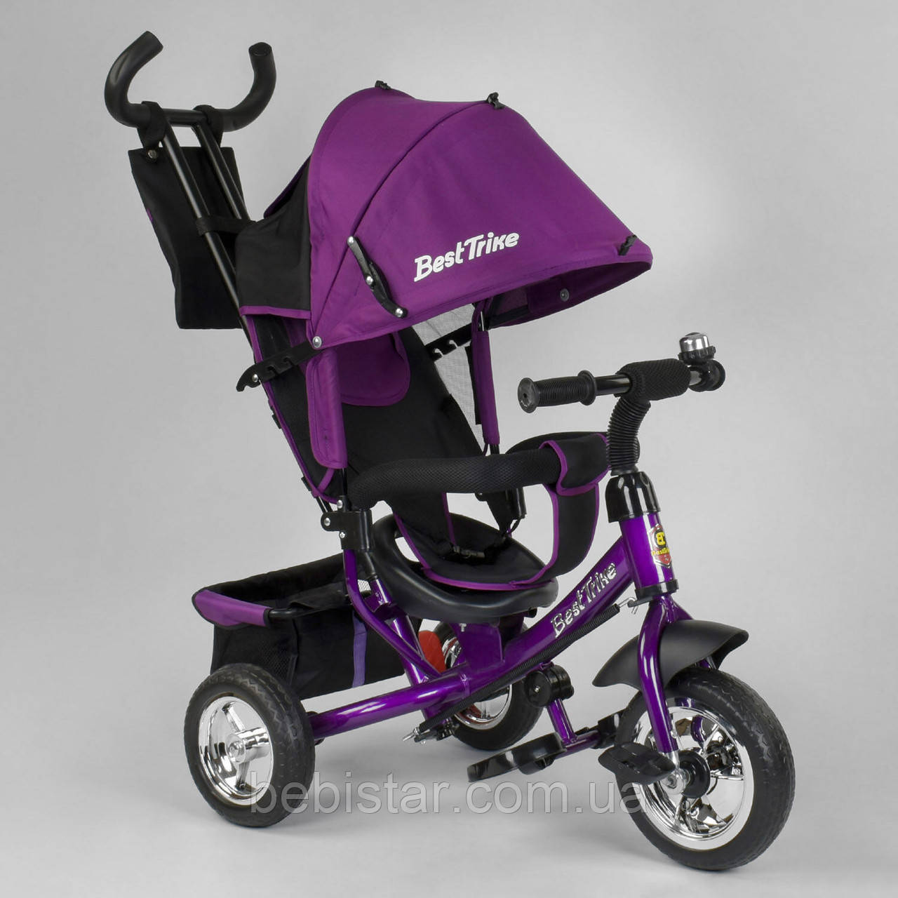 Детский трехколесный велосипед фиолетовый Best Trike 6588 колесо ПЕНА деткам от 1 года