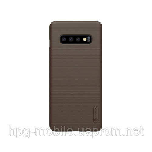 

Чехол для Samsung Galaxy S10 Plus (2019) G975 - Nillkin Super Frosted Shield, матовый, пластик Коричневый